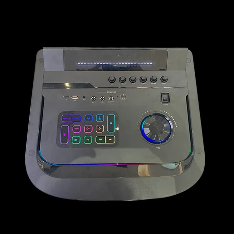 اسپیکر چمدانی بلوتوثی Brodu BTS-2242 + میکروفون بی‌سیم — تصویر ۲