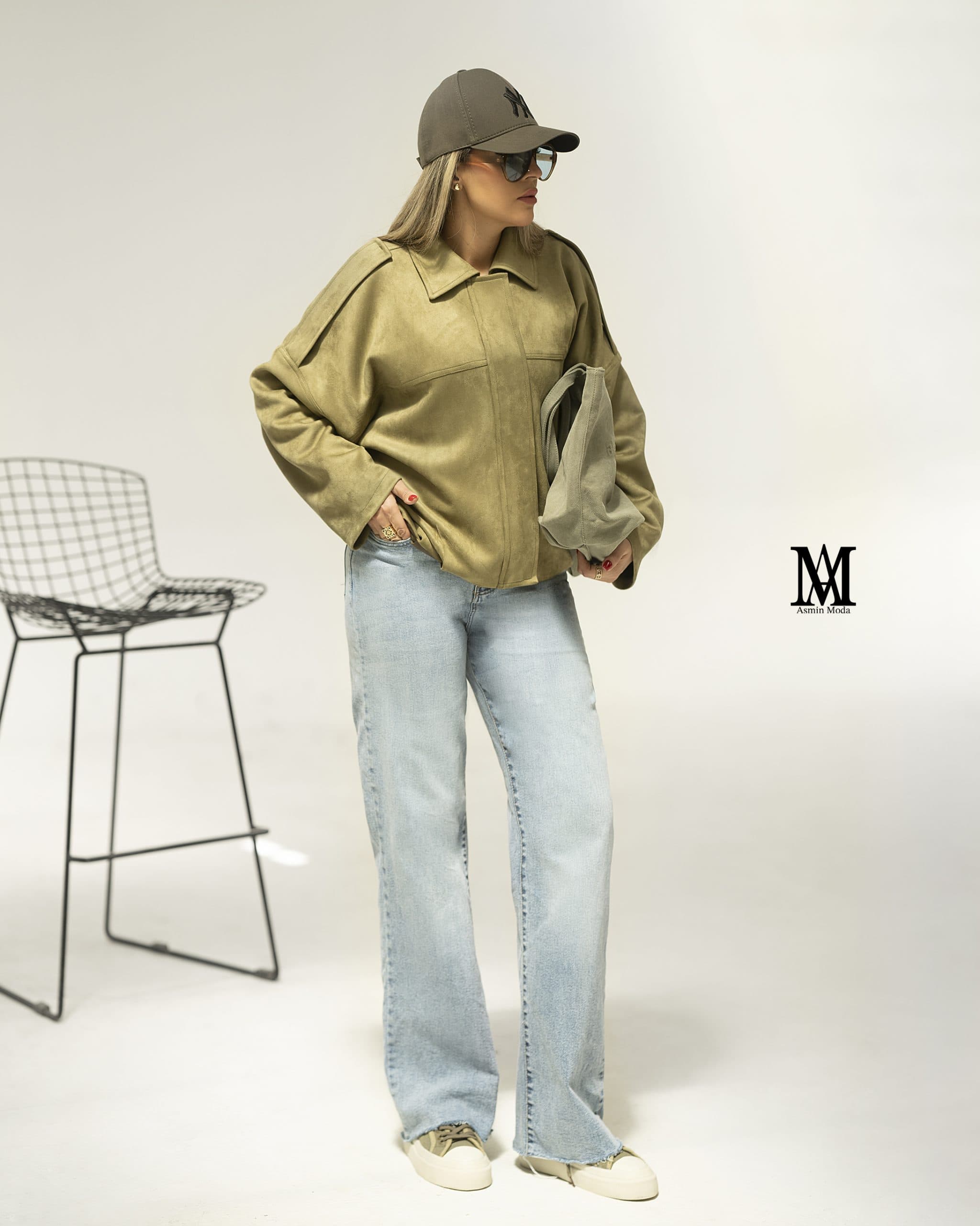 بامبر جکت فری سایز آسمین مدا — تصویر ۴