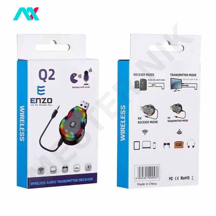 دانگل فرستنده و گیرنده بلوتوثی صدا ENZO مدل Q2 — تصویر ۲