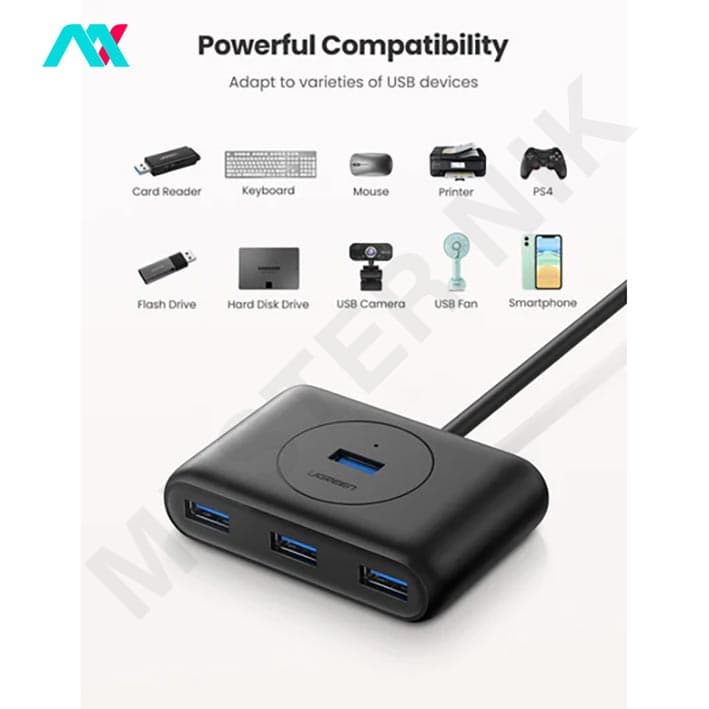 هاب 4 پورت USB3.0 یوگرین مدل CR113- 20291B — تصویر ۳