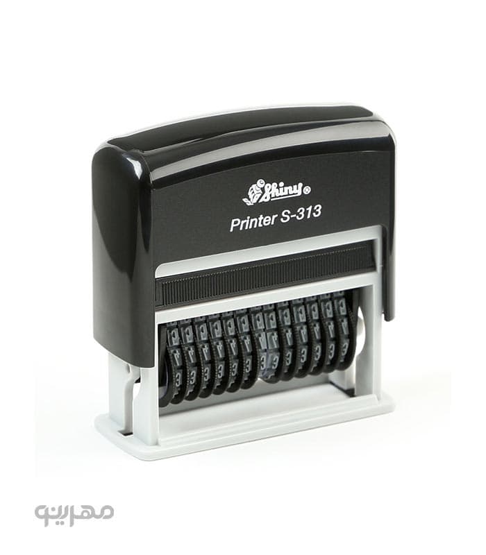مهر شماره زن 13 رقم با ارتفاع اعداد 3 میلی متر Shiny S-313 — تصویر ۴