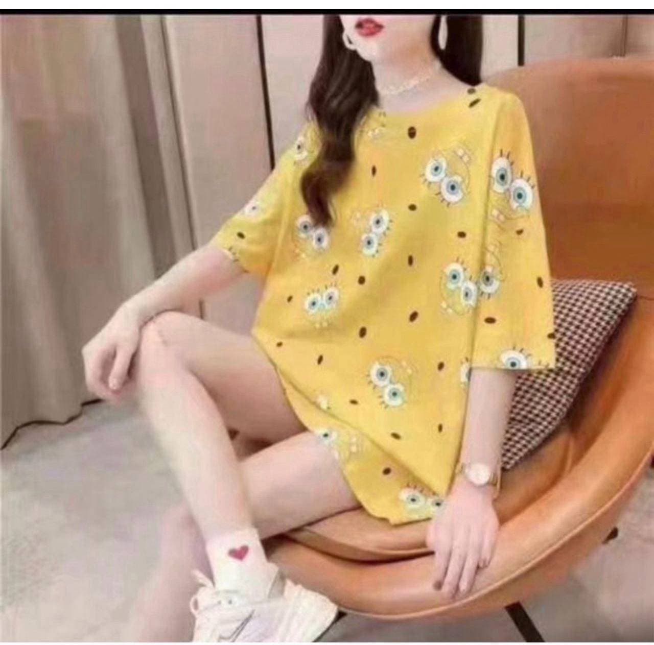 تیشرت راحتی نخ پنبه گیاهی دخترانه و زنانه کد 8808
