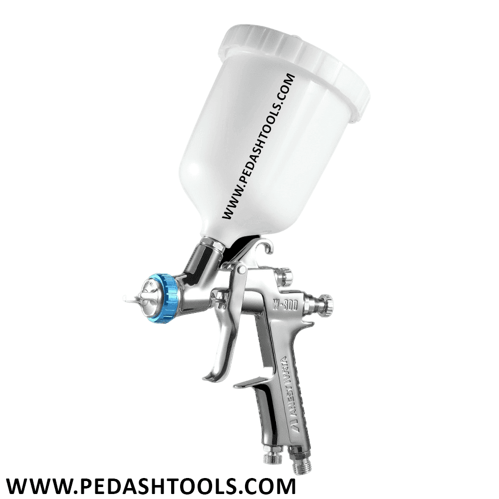پیستوله بادی کاسه رو پلاستیکی سایز 0/8 میلی متر ایواتا Iwata اصل ژاپن مدل W300