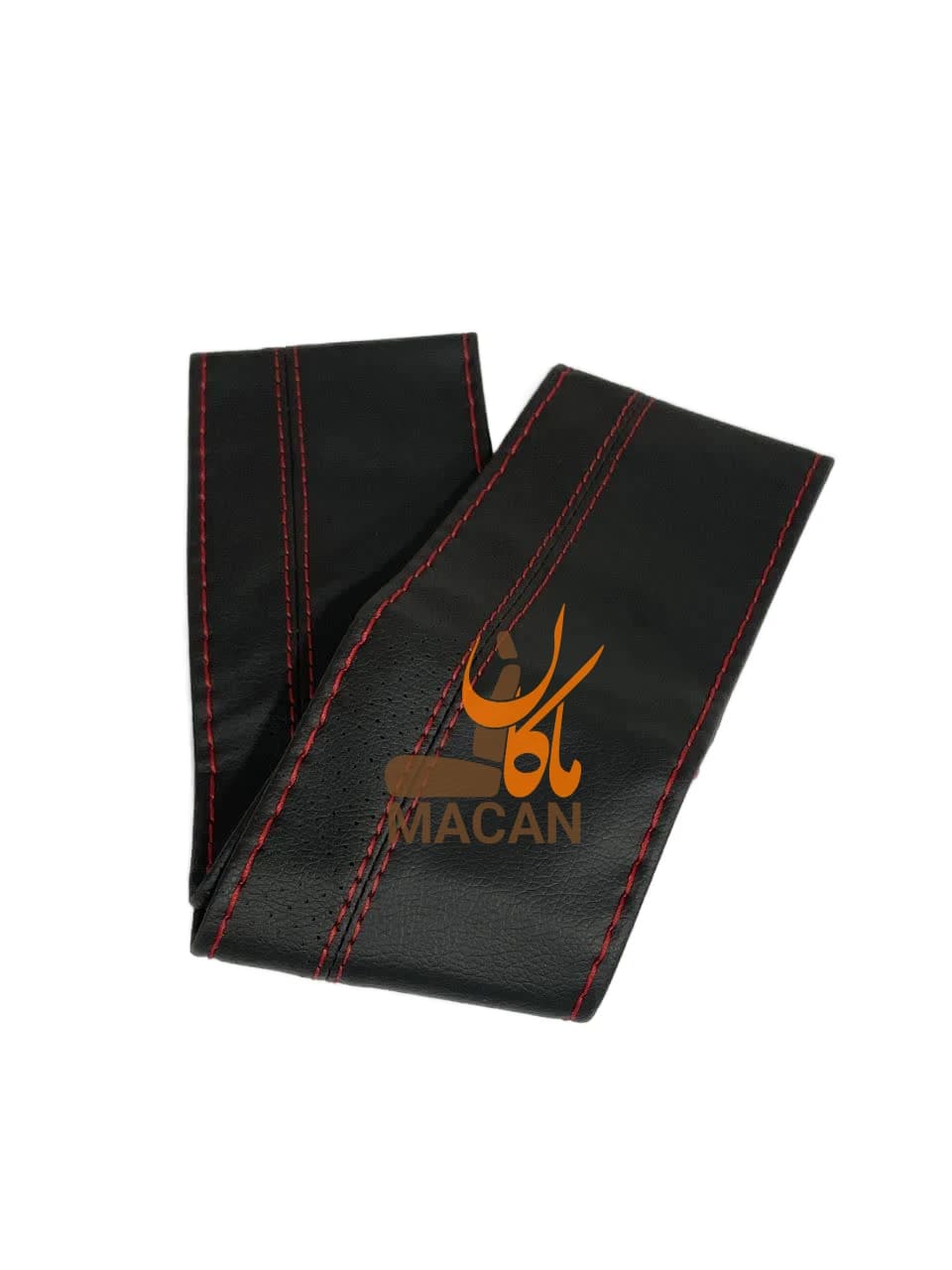 دور فرمان مشکی دوخت قرمز طرح کلاسیک – کد: 40015 — تصویر ۵