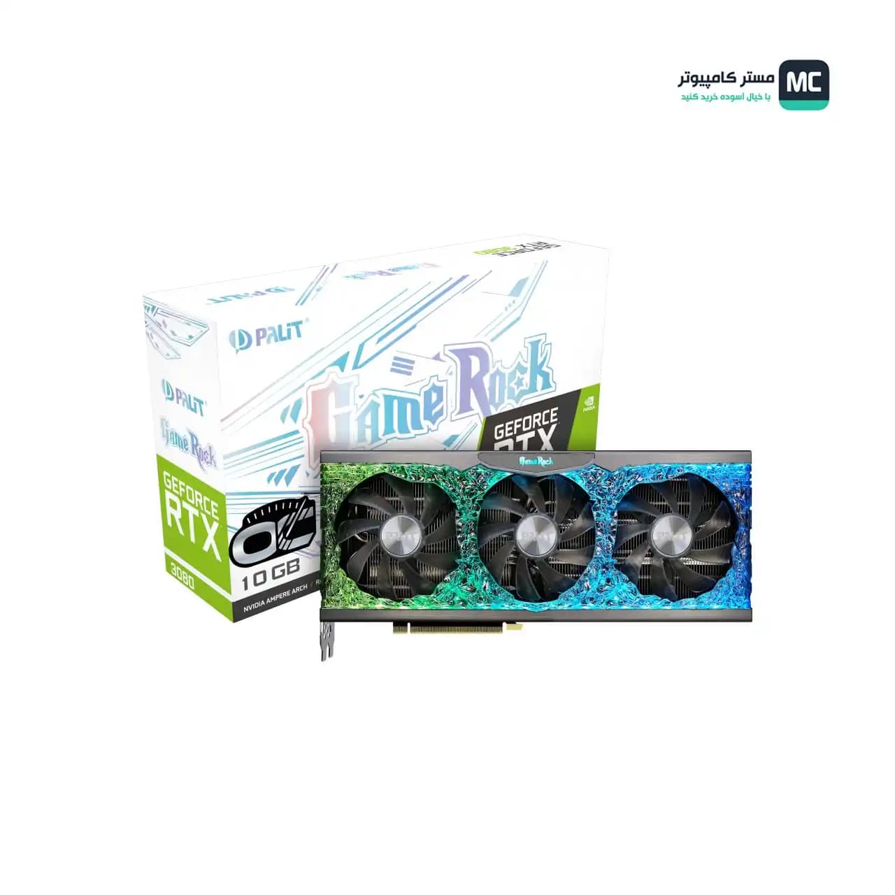 کارت گرافیک پلیت GeForce RTX 3080 GameRock (دسته دوم) — تصویر ۴