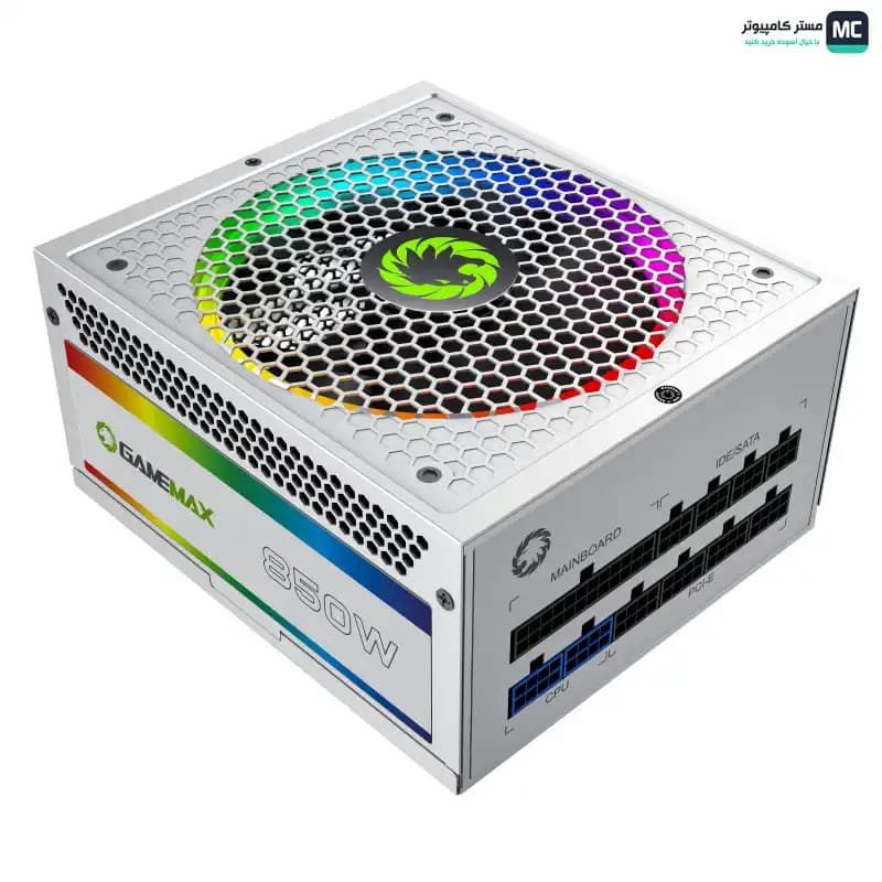 پاور 850 وات گیم‌مکس RGB-850 White Gold Full Modular — تصویر ۳