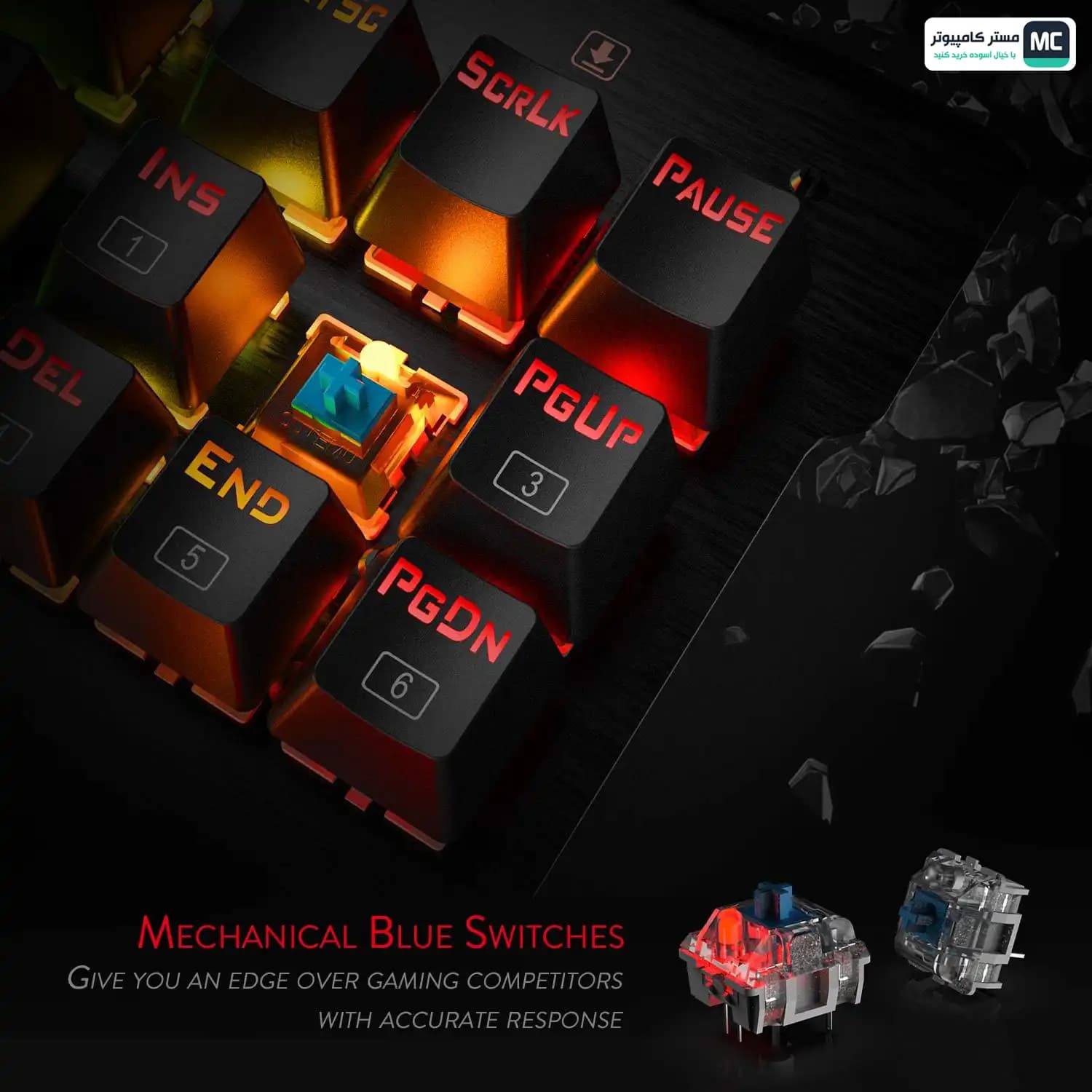 کیبورد گیمینگ ردراگون Visnu K561 RGB Blue Switch — تصویر ۶