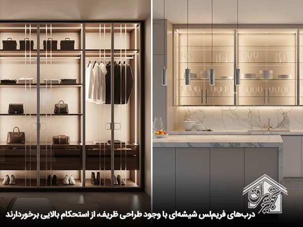 شاخه پروفیل درب شیشه ای کابینت اکو (Eco) — تصویر ۸