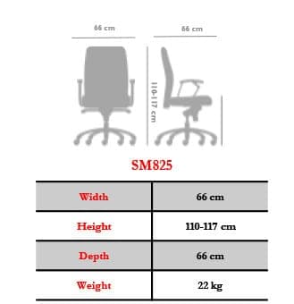 صندلی مدیریتی نیلپر مدل OCM 825 (ارسال فوری) — تصویر ۴
