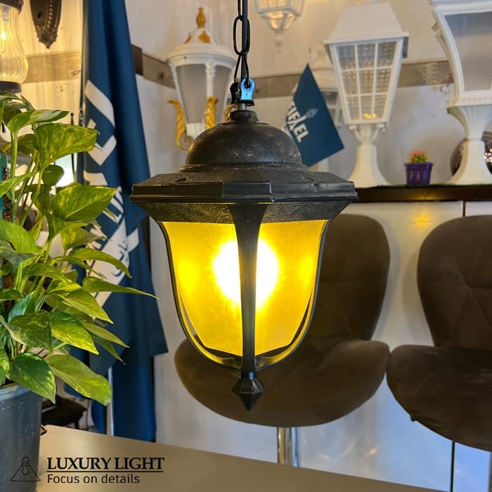 چراغ حیاطی پارکی پلاستیکی آویز لاله( پلی کربنات اصلی 3 سال ضمانت ) — تصویر ۳