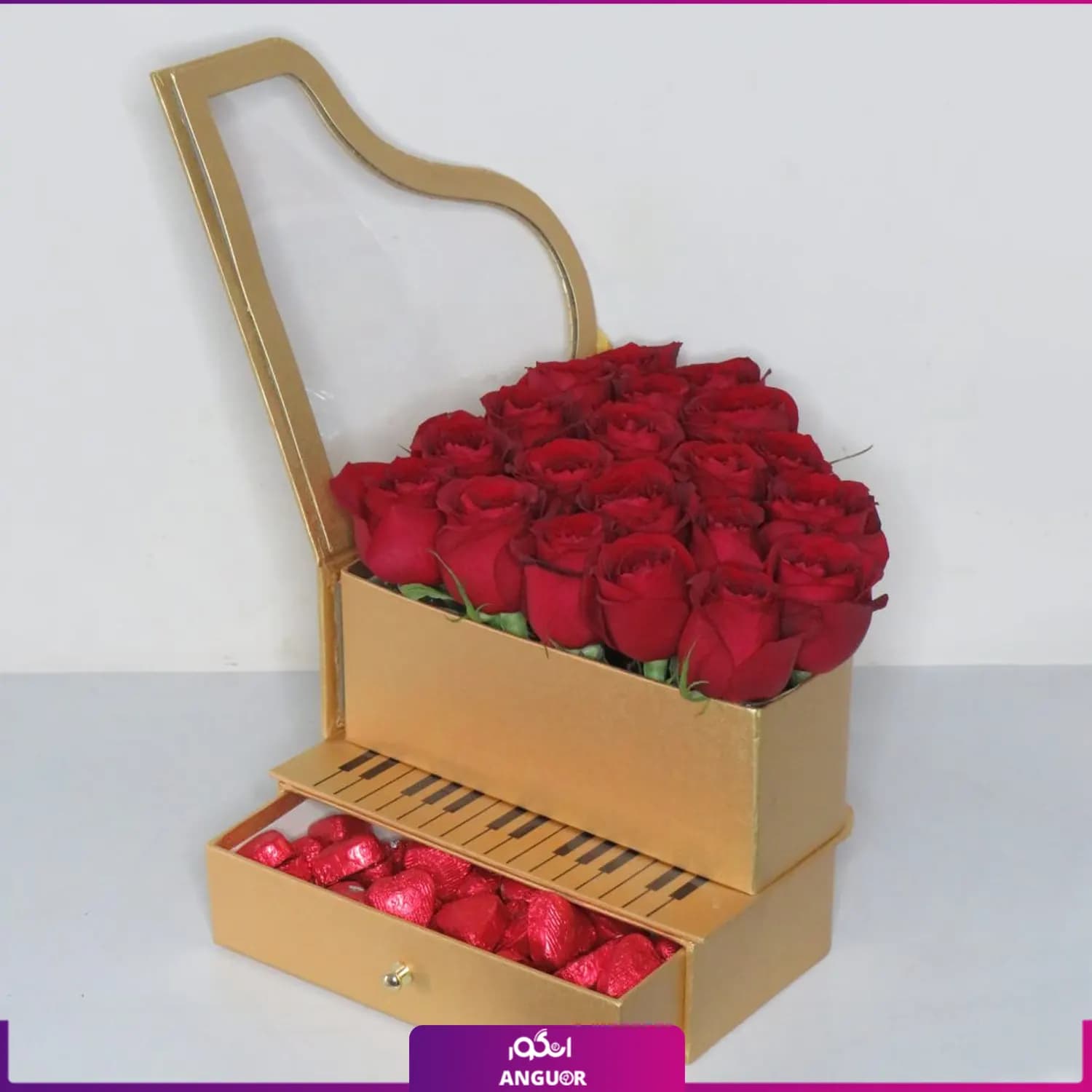 باکس گل رز پیانو