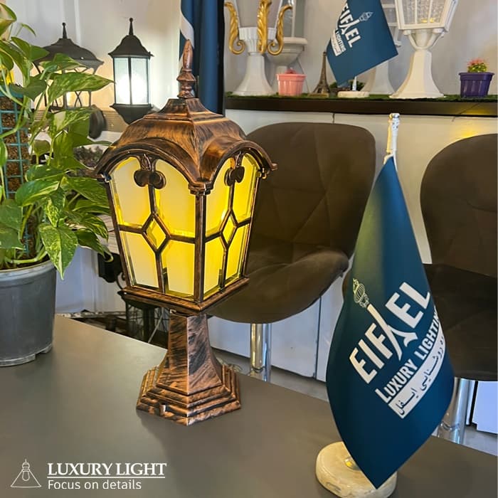 چراغ حیاطی پلاستیکی سردری کلبه لوزی( پلی کربنات اصلی 3 سال ضمانت ) — تصویر ۴