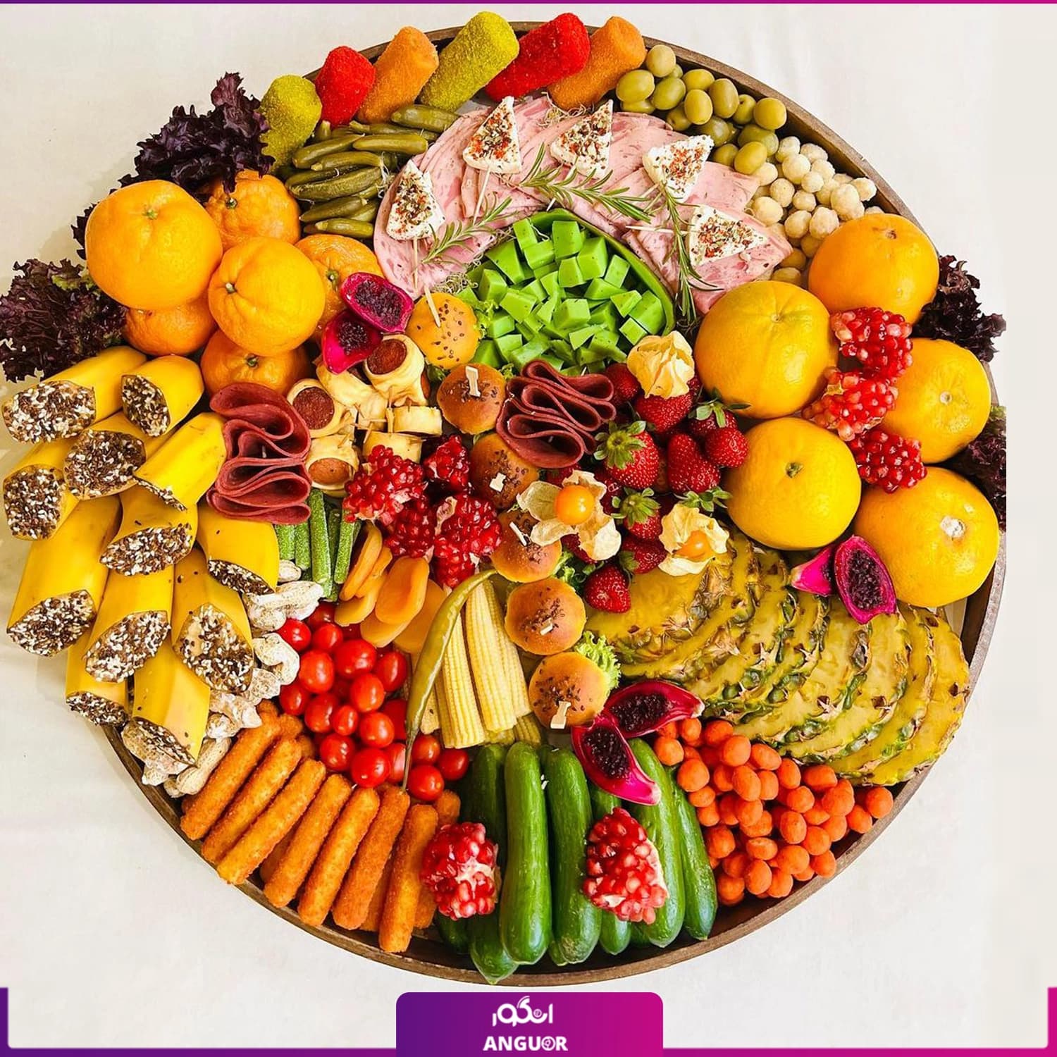 سینی ترکیبی میوه و فینگر فود (8 نفره)