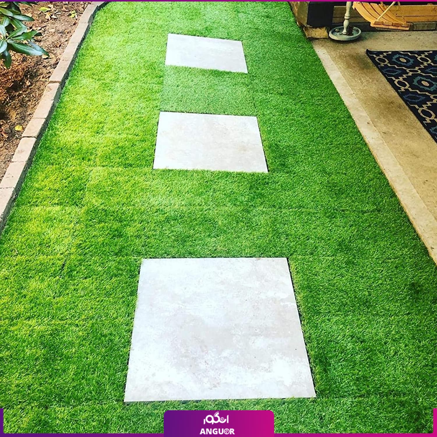 چمن مصنوعی مدل تایل سایز 30×30 سانتی متر 1 عددی — تصویر ۶