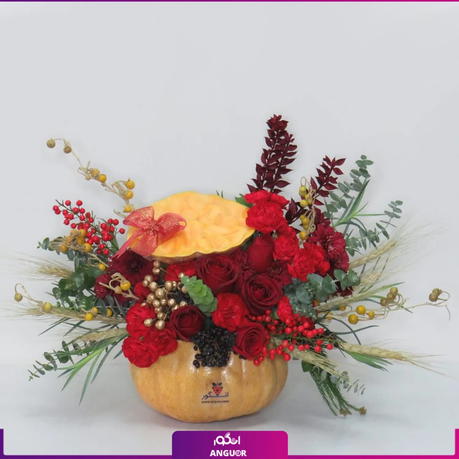 گل آرایی کدو برای یلدا