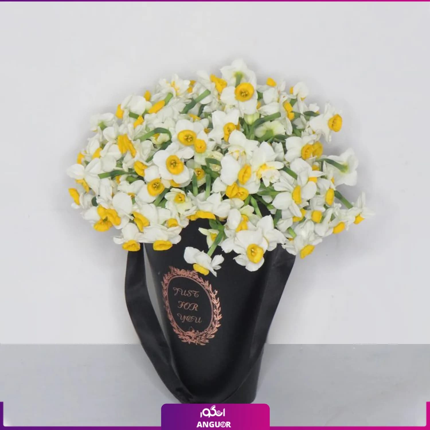باکس گل نرگس 40 شاخه