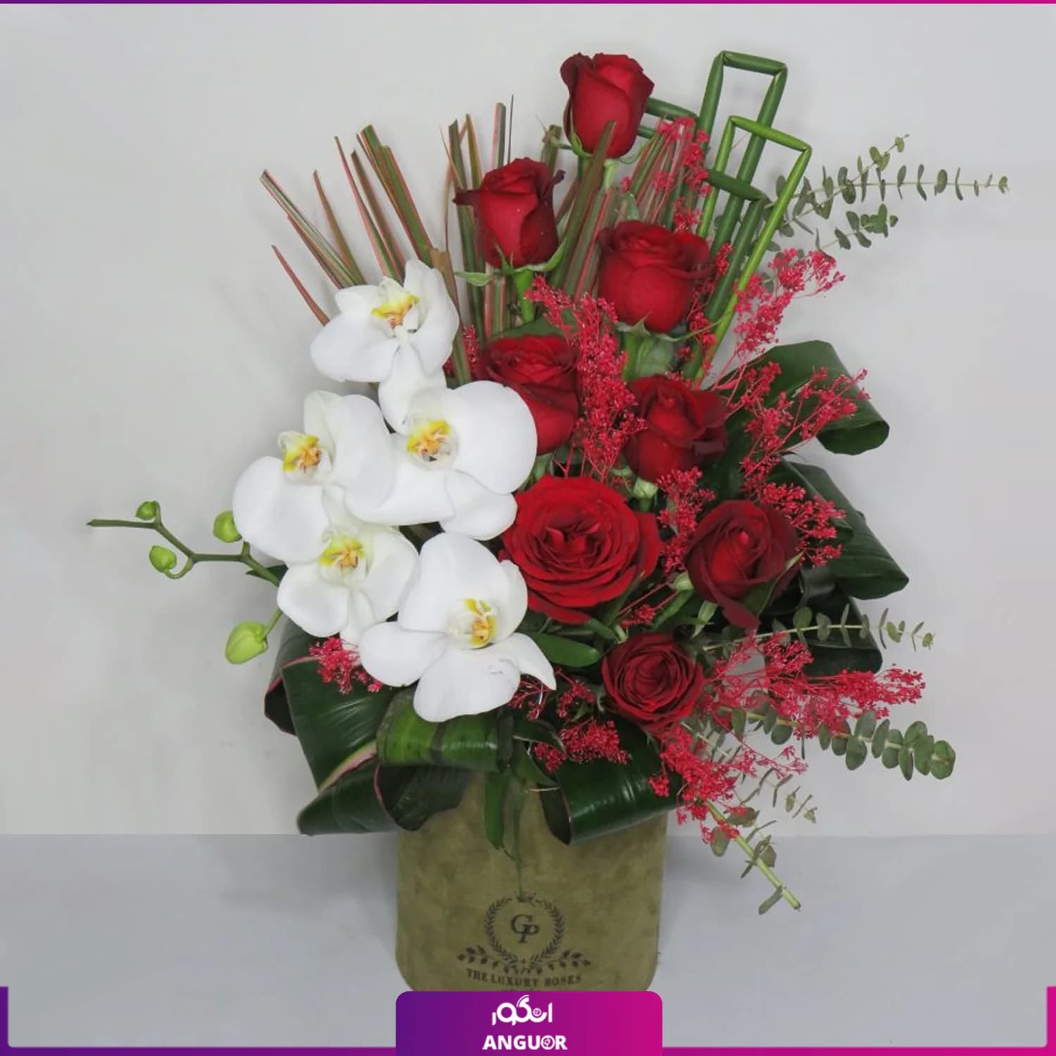 باکس گل اورینا (ترکیب رز و ارکیده)