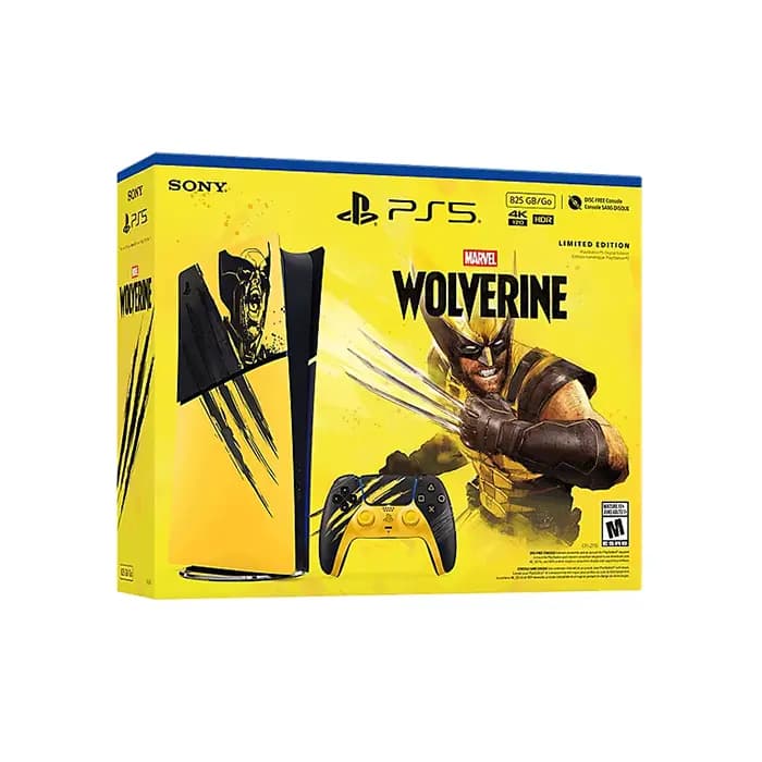 پلی استیشن 5 اسلیم دیجیتال طرح Marvel’s Wolverine Battle Yellow — تصویر ۲