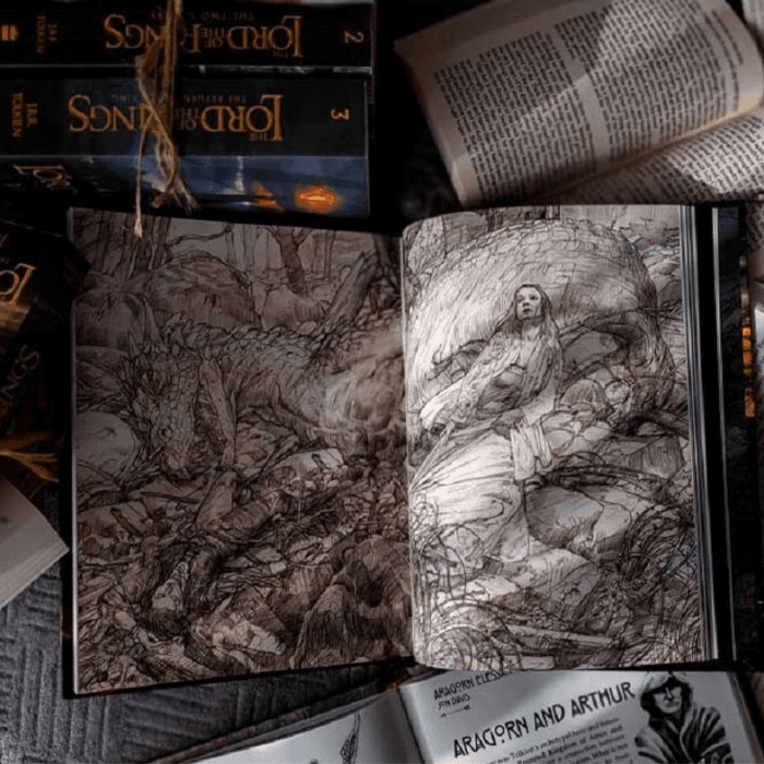 آرت بوک ارباب حلقه‌ها Middle Earth: Journeys in Myth and Legend — تصویر ۴