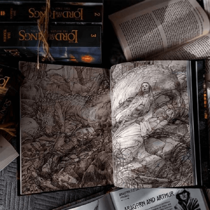 آرت بوک ارباب حلقه‌ها Middle Earth: Journeys in Myth and Legend — تصویر ۵