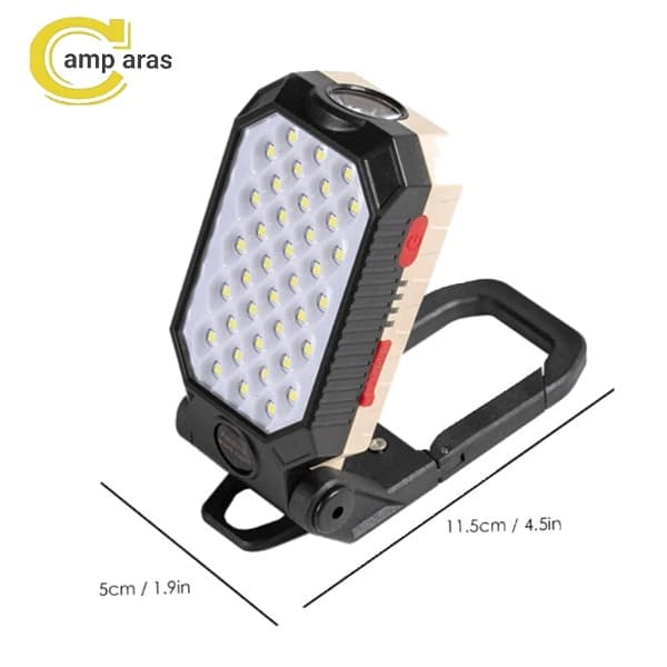 چراغ چندکاره شارژی آهنربایی مدل LED W599B — تصویر ۵