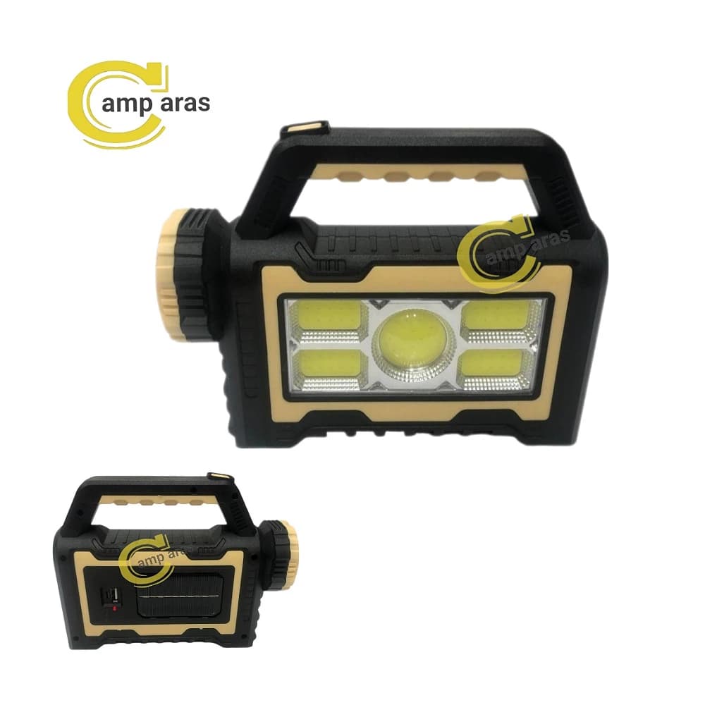چراغ قوه شارژی خورشیدی COB-XPE HS-8031-B