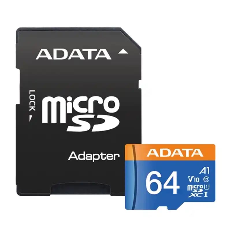 کارت حافظه ای‌دیتا 64 گیگ ADATA Premier 100MB/s همراه با خشاب