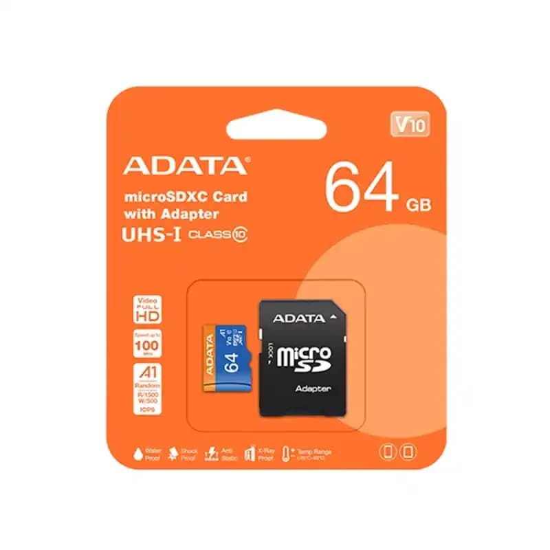 کارت حافظه ای‌دیتا 64 گیگ ADATA Premier 100MB/s همراه با خشاب — تصویر ۲
