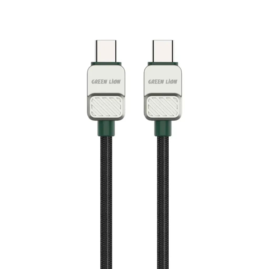 کابل USB-C به USB-C گرین لاین مدل Electroplated Braided توان ۶۰ وات