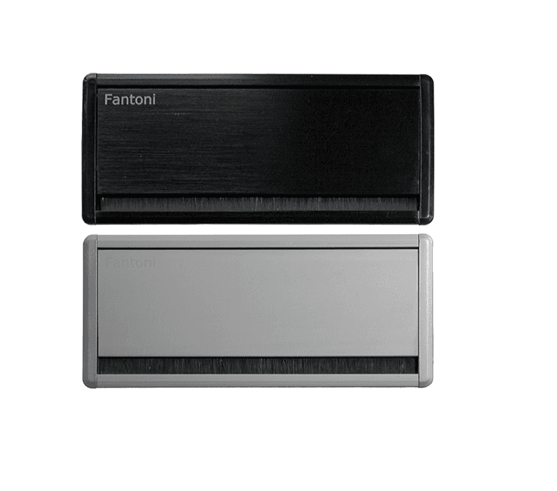 قاب داکت لولایی آلومینیومی رومیزی مدل اکو بدون سوکت رنگ مشکی عمق 25mm , طول 300mm , عرض130mm فانتونی کد T360