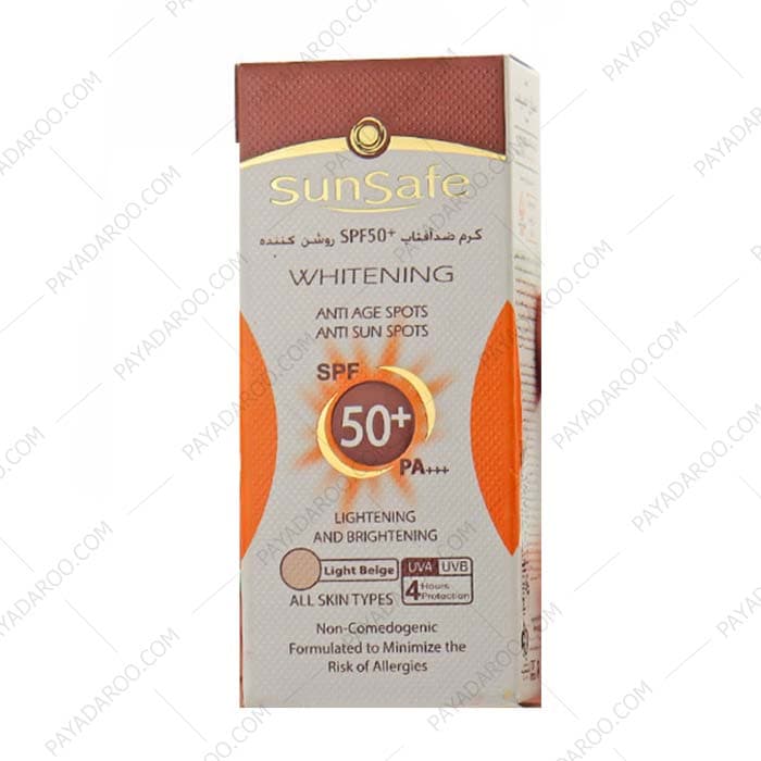 کرم ضد آفتاب SPF50 روشن کننده سان سیف بژ روشن — تصویر ۴