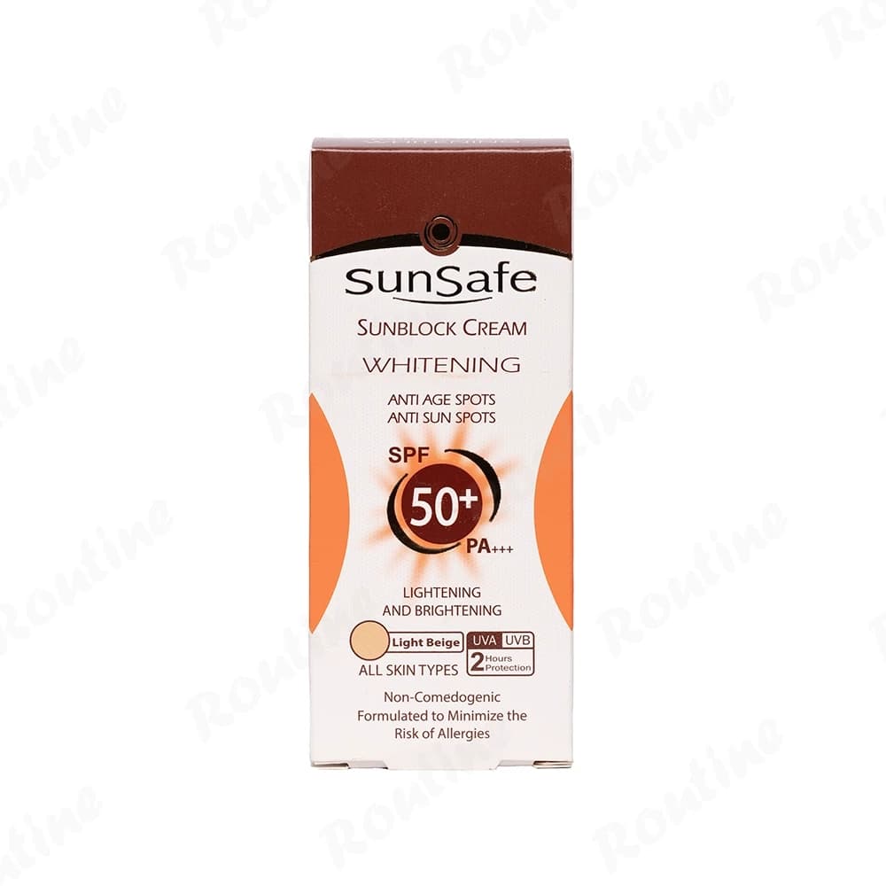 کرم ضد آفتاب SPF50 روشن کننده سان سیف بژ روشن — تصویر ۸