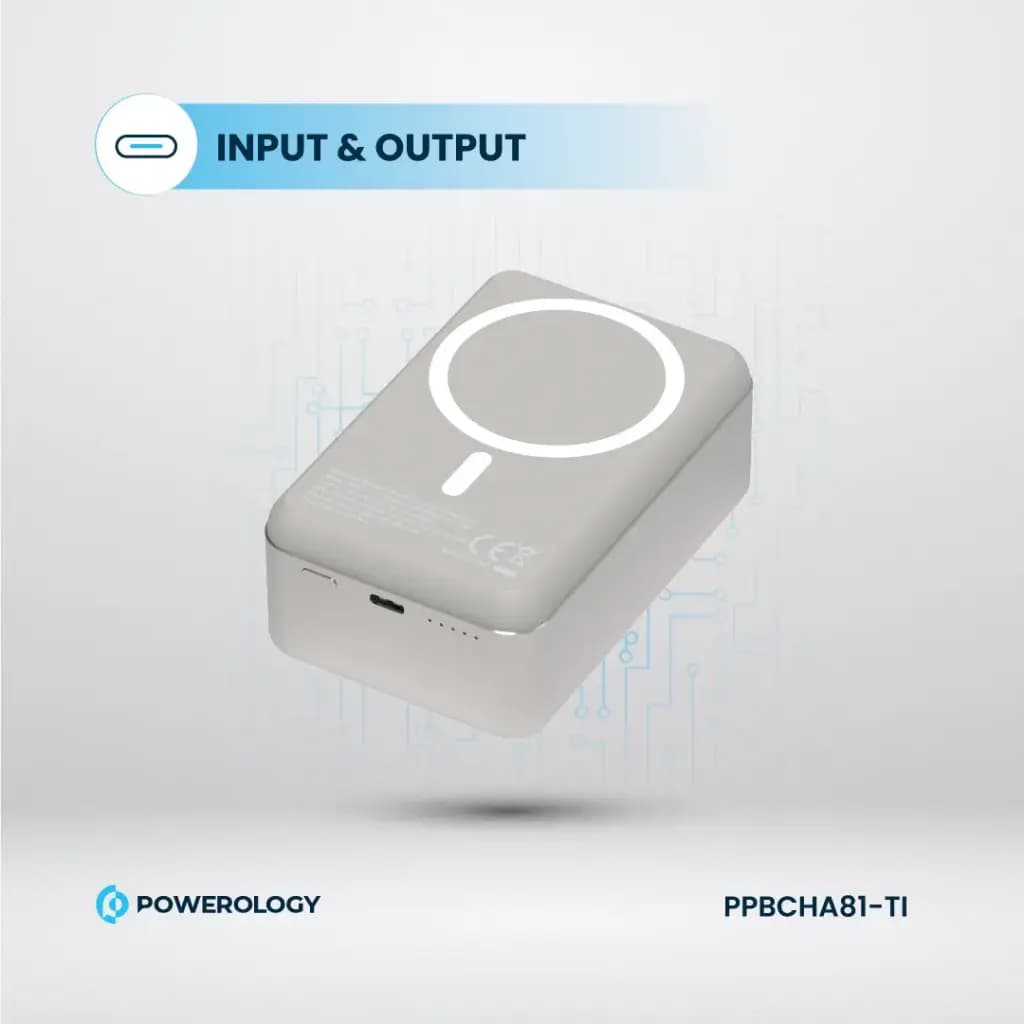پاوربانک مگ سیف پاورولوژی PPBCHA81 مدل PP081 ظرفیت 30000 میلیآمپر ساعت — تصویر ۶