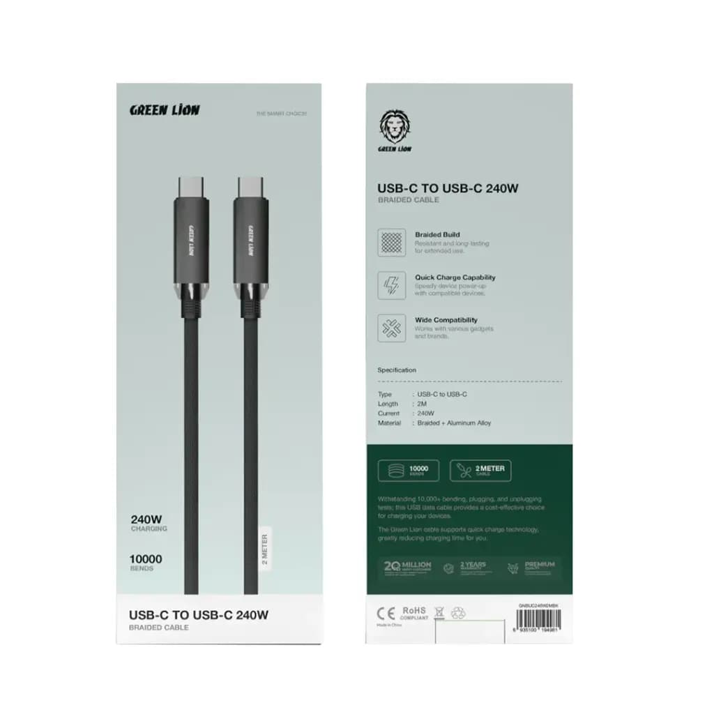 کابل 15 وات PVC گرین لاین USB‑A به USB‑C — تصویر ۲
