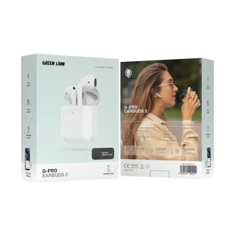 ایرپاد 2 بی‌سیم گرین لاین مدل G-PRO EARBUDS 2 ln GNAPOD2GPWH — تصویر ۲