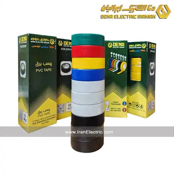چسب برق رنگی دنا الکتریک بسته 10 عددی