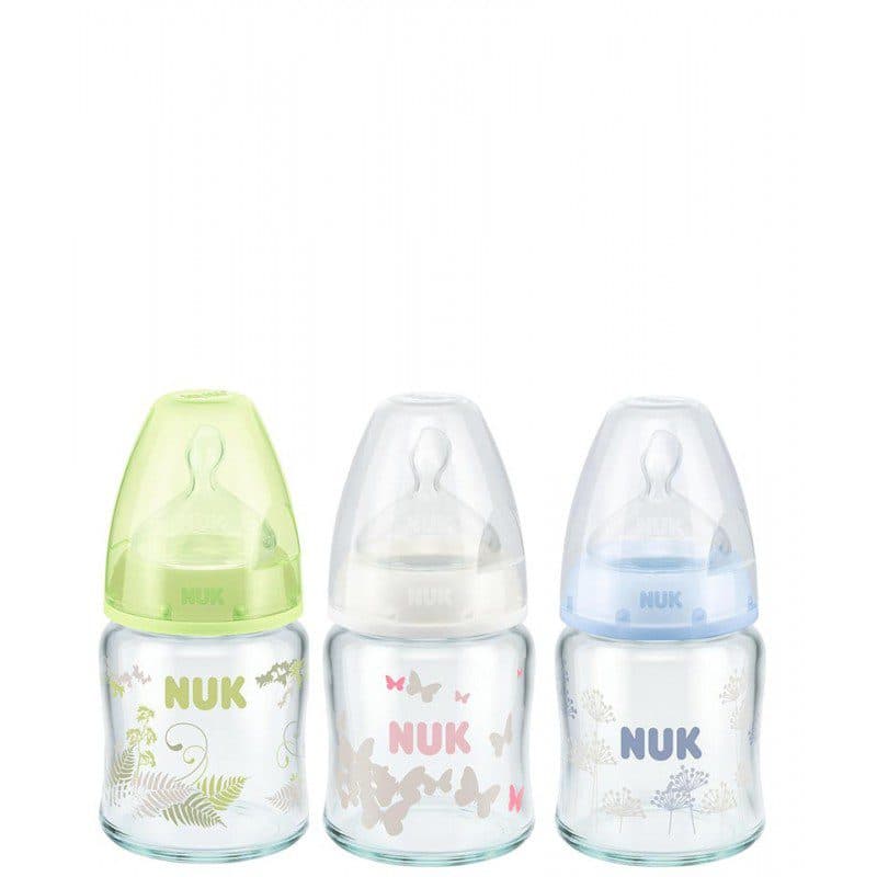 شیشه شیر پیرکس First choice کوچک 120میل ناک NUK