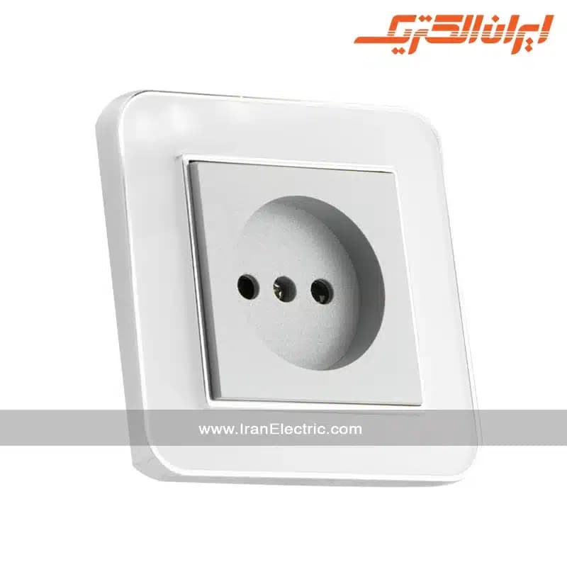 پریز برق ساده ارس سیلور سفید میان نقره