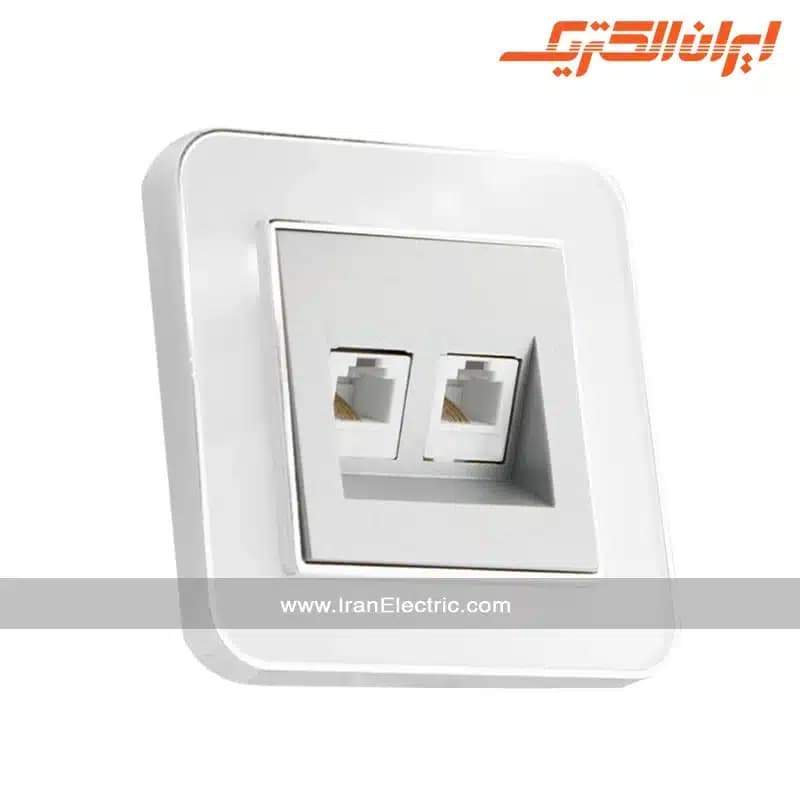 سوکت شبکه کامپیوتر ارس سیلور سفید میان نقره