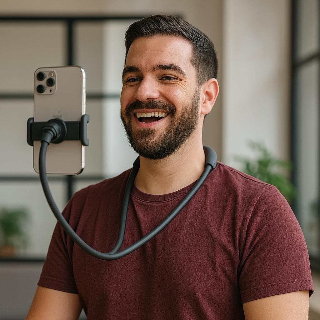 نگهدارنده گردنی موبایل گرین لاین مدل Flex Neck – با چرخش ۳۶۰ درجه و بازوی ۳۰ سانتی‌متری — تصویر ۳