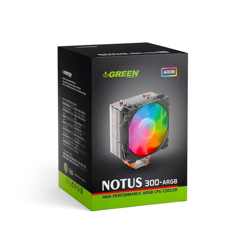 خنک کننده پردازنده گرین GREEN NOTUS 300-ARGB — تصویر ۲