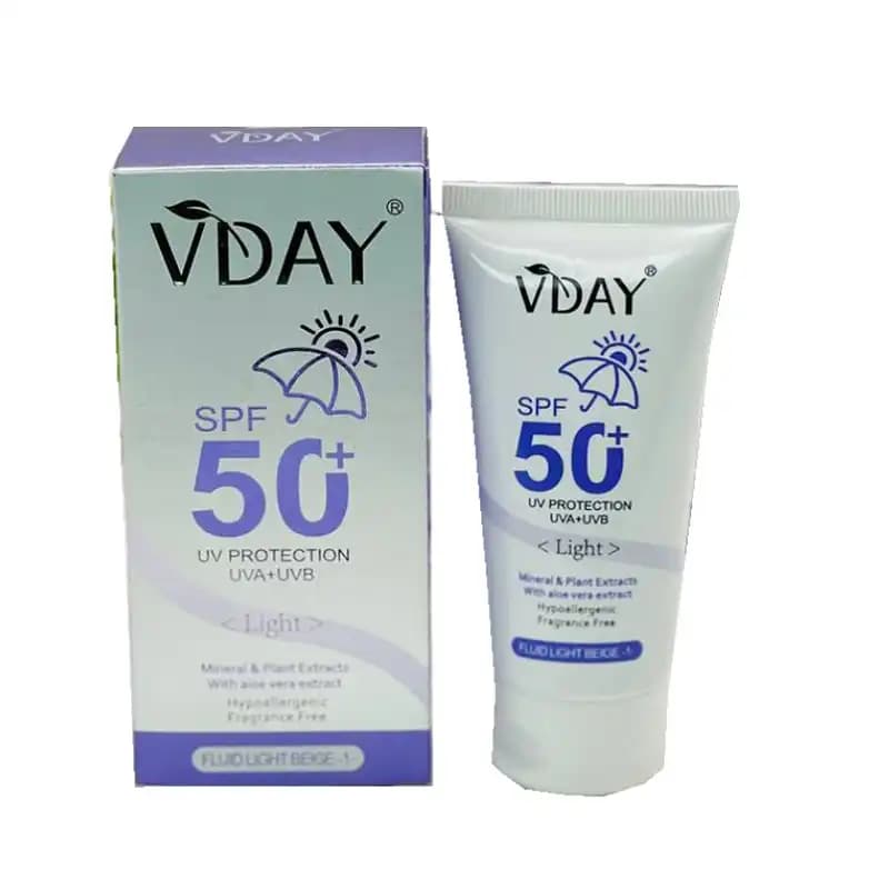 کرم ضد آفتاب رنگی وی دی Vday بژ روشن SPF50