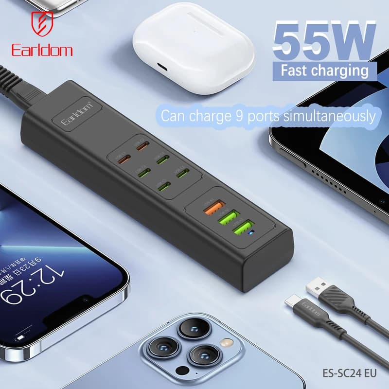 شارژر رومیزی ارلدام مدل SC24 55W — تصویر ۳