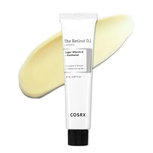 کرم رتینول 0.1 کازارکس اصل (ضد چروک و جوانساز پوست) با پانتنول و سوپر ویتامین E | COSRX The Retinol 0.1 Cream (حجم 20 میلیلیتر)