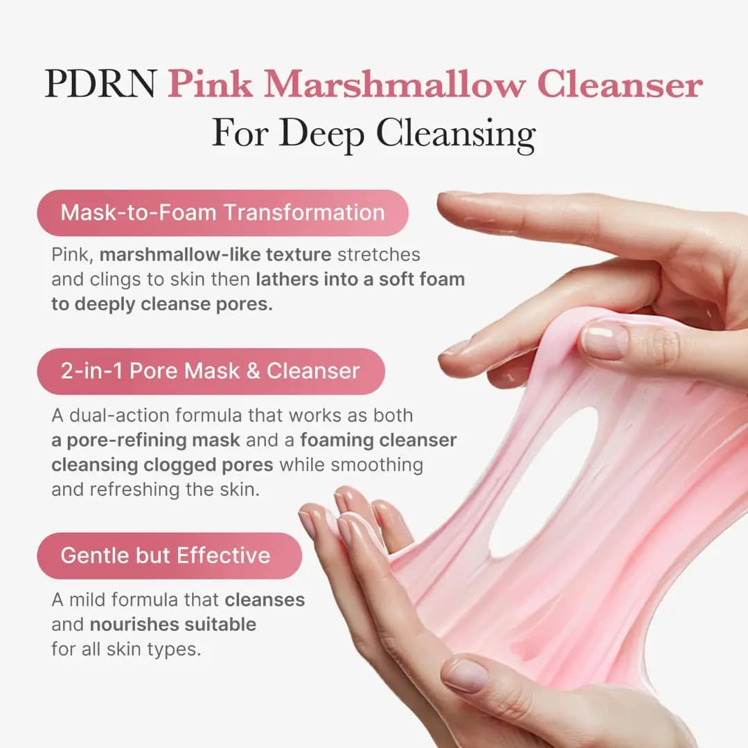فوم شوینده PDRN و نیاسینامید مدی کیوب Medicube PDRN Pink Niacinamide Whip Cleanser اورجینال — تصویر ۳