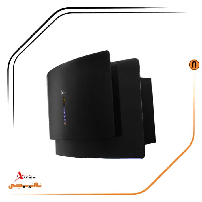 هود شیشه مشکی شومینه ای , برند اخوان مدل H61-60