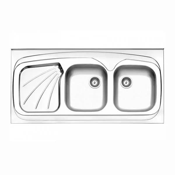 سینک طرح پروانه روکار استیل البرز کد 270/50