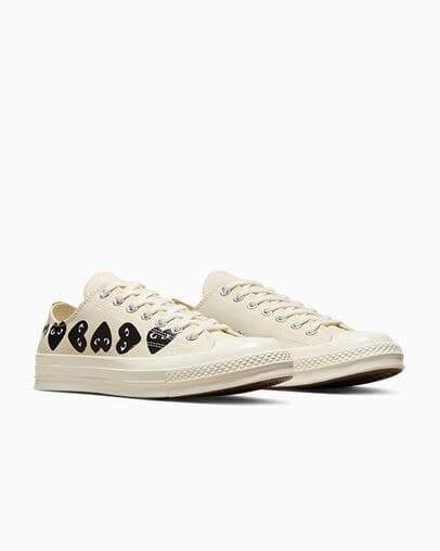 کانورس آل ستار بدون ساق مولتی پلی قلبی کرمی Converse all star low play multi color — تصویر ۶