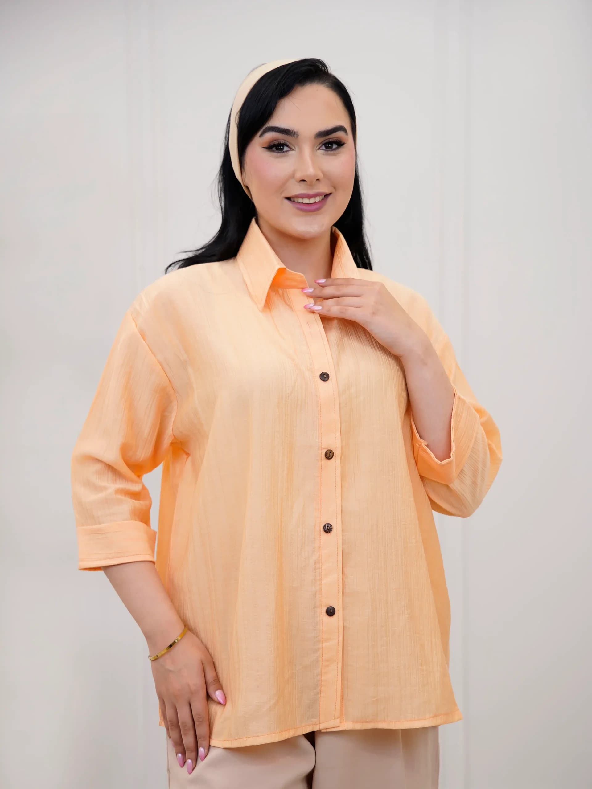شومیز لینن زنانه مدل نوا