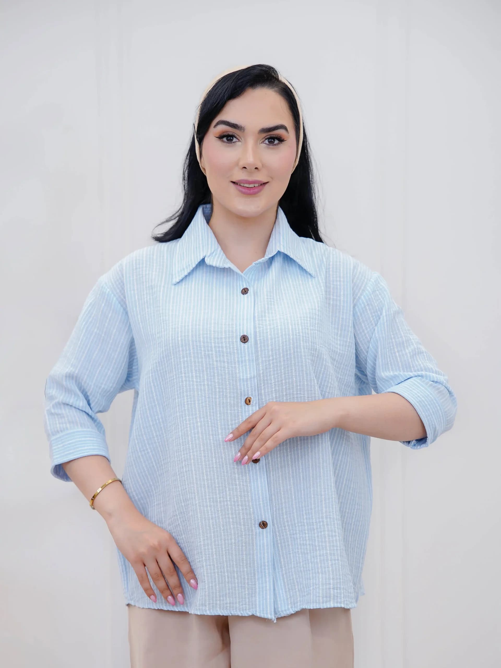 شومیز نخی زنانه مدل لینیا